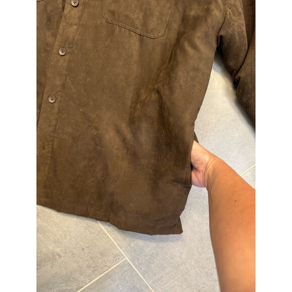 Architect Brown Microfiber Shirt Jacket Quilted Insulated Men's XL - EUC - Picture 9 of 9